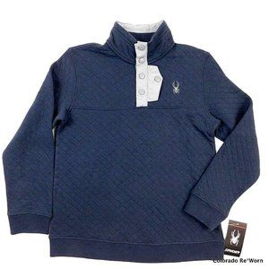 Spyder Diamond Blue Quilted Sweatshirt Boys Size M
